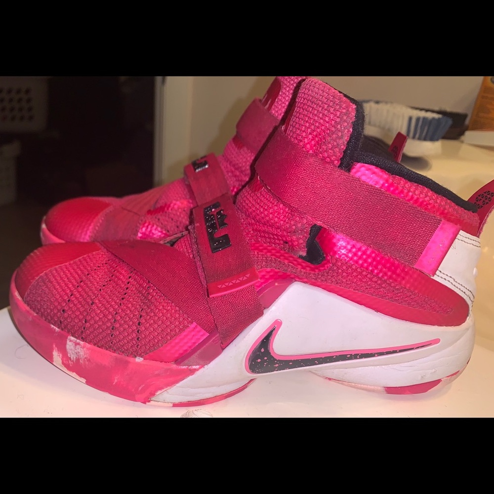 Pink and white Lebron’s size 2Y